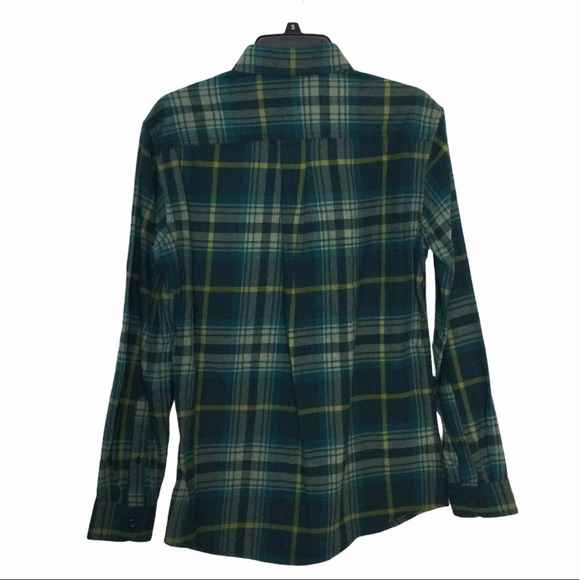 Men’s Eddie Bauer Small 34 - 36 Flannel Shirt Button Green Olive Long Sleeve NWT - Picture 3 of 12
